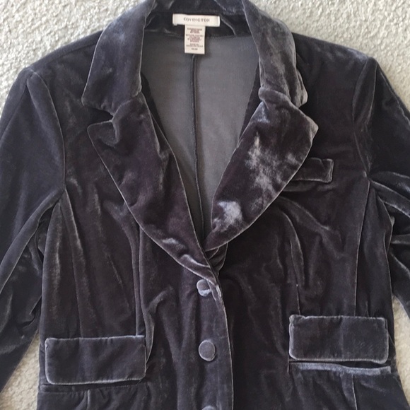 COVINGTON/CHARCOAL GRAY-VELVET JACKET - Picture 2 of 7